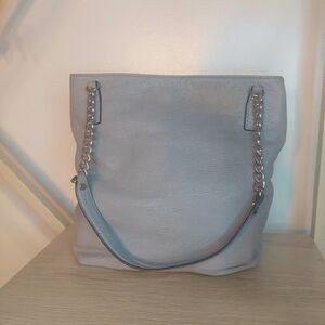 Michael Kors Gray Pebbled Leather Multi Pocket Shoulder, Handbag Bag!